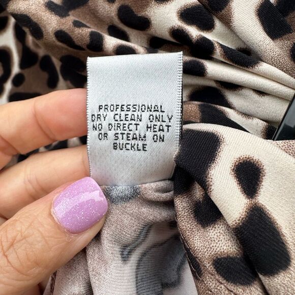 Caché Leopard Print Wrap Top - Picture 6 of 8